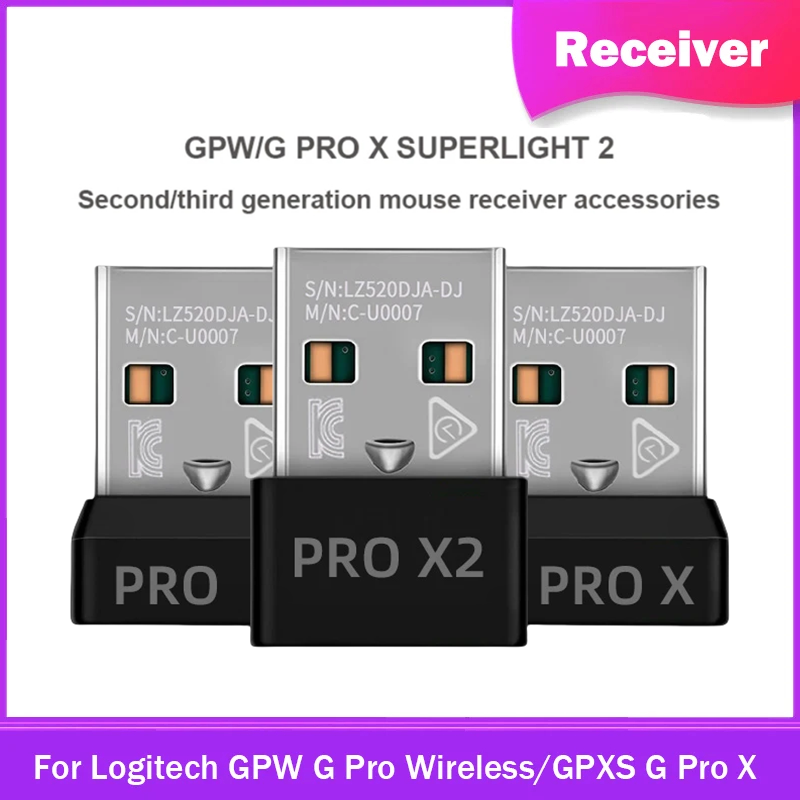 Logitech Mouse G Pro X Superlight - محول استقبال دونغل USB الأصلي لملحقات