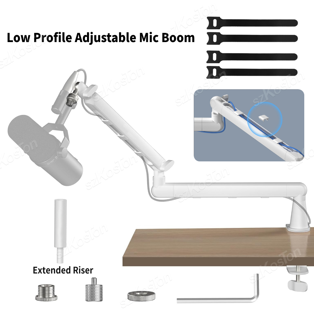 Microphone Arm Boom - حامل ميكروفون منخفض قابل للتعديل بذراع