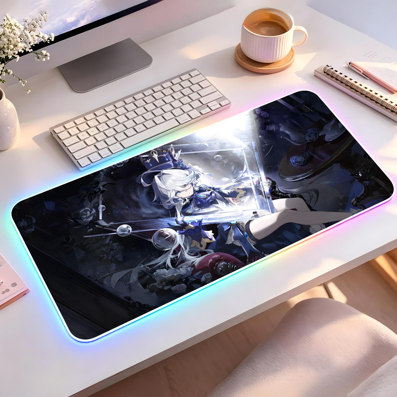 Mouse Pad Extended Rgb - وسادة فأرة ألعاب إلكترونية كبيرة بإضاءة