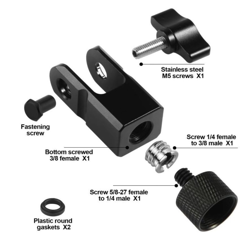 محول ميكروفون DT76 مقاس 3/8 بو - مراجعة Microphone Arm Boom وسعره