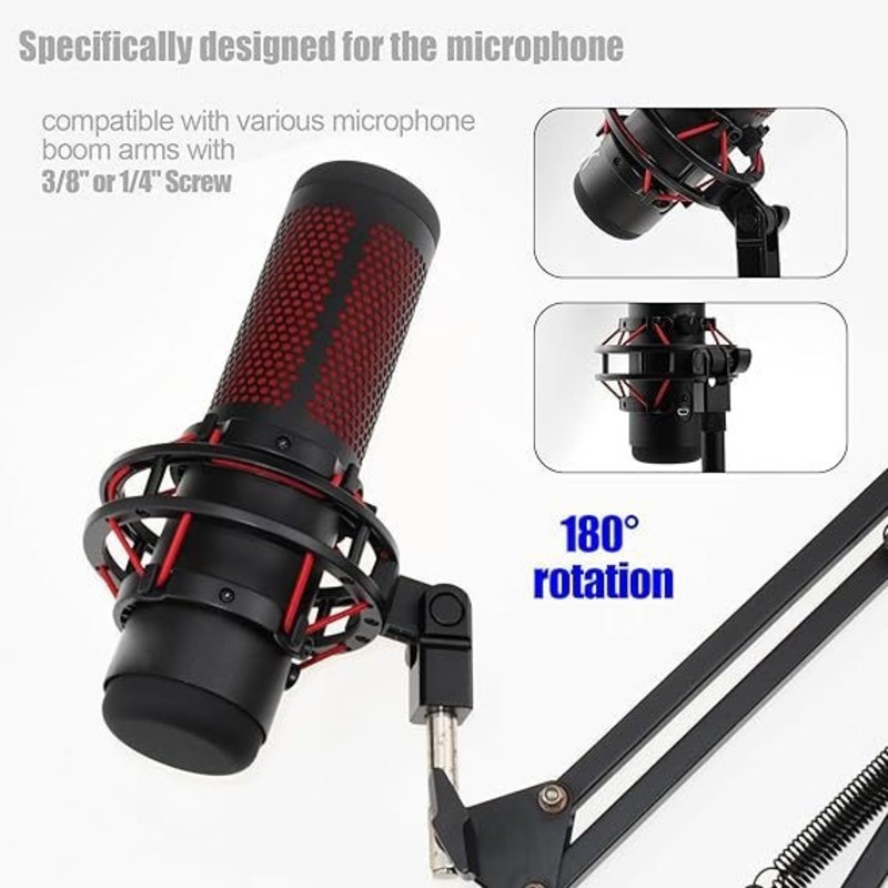 محول ميكروفون DT76 مقاس 3/8 بو - مراجعة Microphone Arm Boom وسعره