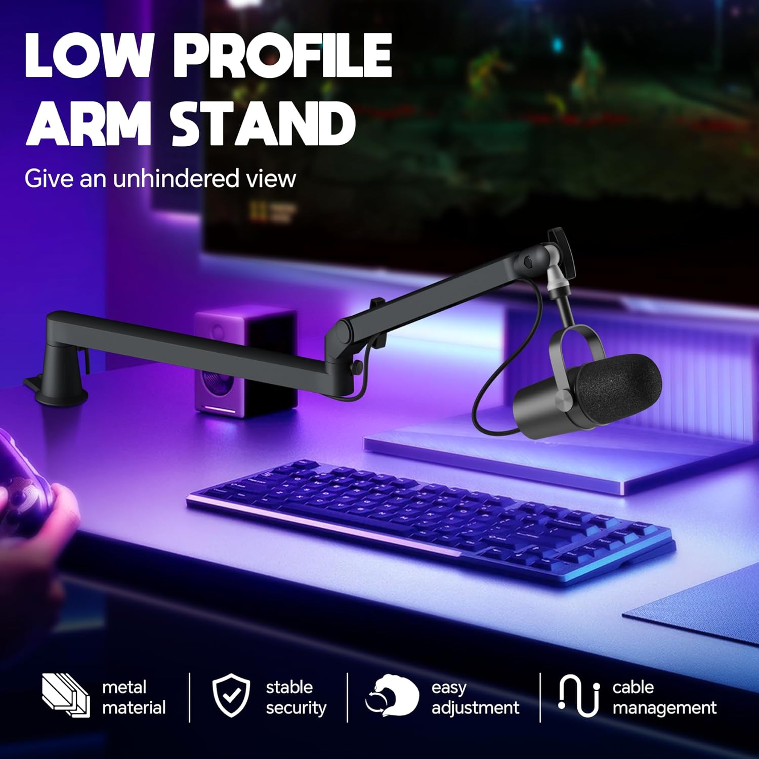ذراع ميكروفون احترافي منخفض ال - مراجعة Microphone Arm Boom وسعره