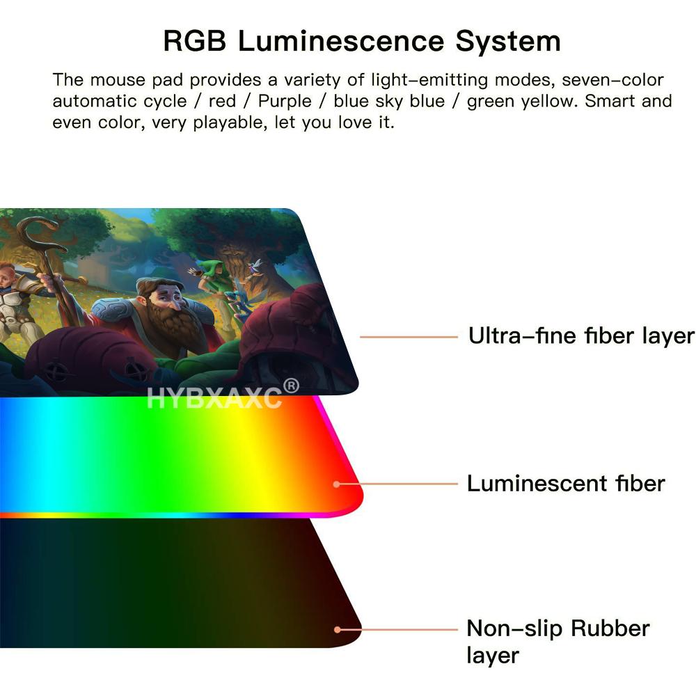 لوحة ماوس LED عالية الدقة RGB  - مراجعة Mouse Pad Extended Rgb وسعره