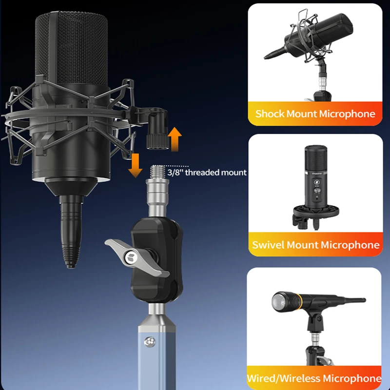 حامل ميكروفون احترافي مرن بذرا - مراجعة Microphone Arm Boom وسعره
